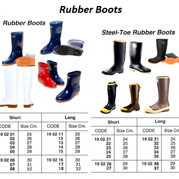 190235-BOOTS RUBBER WITH STEEL TOE, LONG 28CM