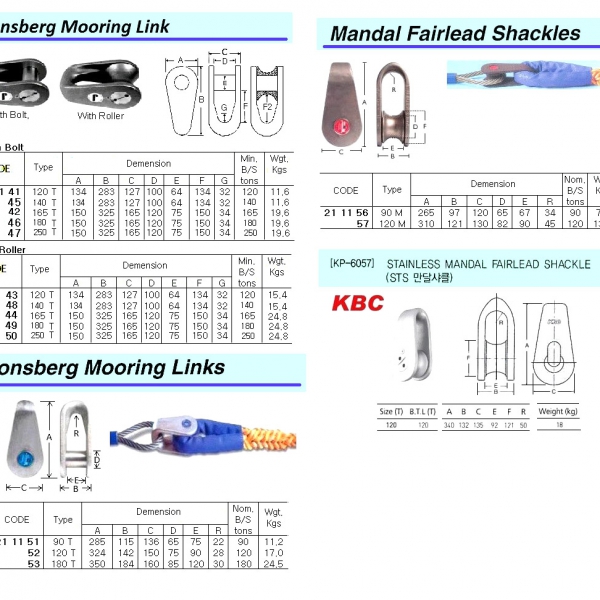 211152-LINK MOORING TONSBERG 120T, WITH DNV CERTIFICATE 