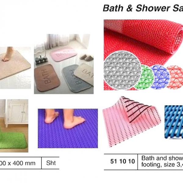 511010-MAT BATH & SHOWER RUBBER, SAFE FOOTING 355X558MM