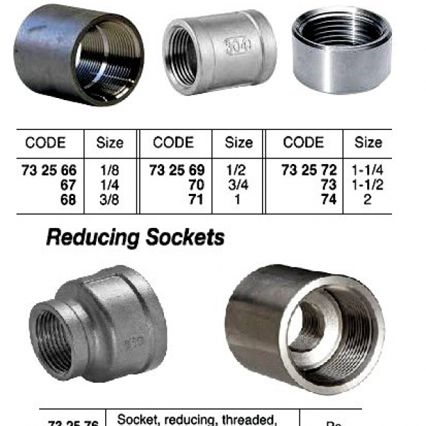 732569-SOCKET STAINLESS STEEL, 1/2 THREADED