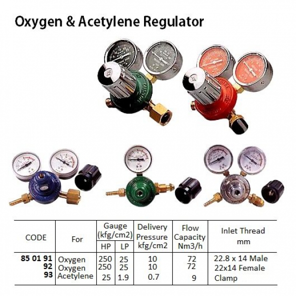 850192-REGULATOR OXYGEN FEMALE THREAD, FOR INLET W22X14TPI