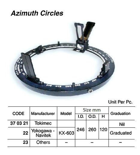 370321-AZIMUTH CIRCLE TOKIMEC, I.D. 246MM