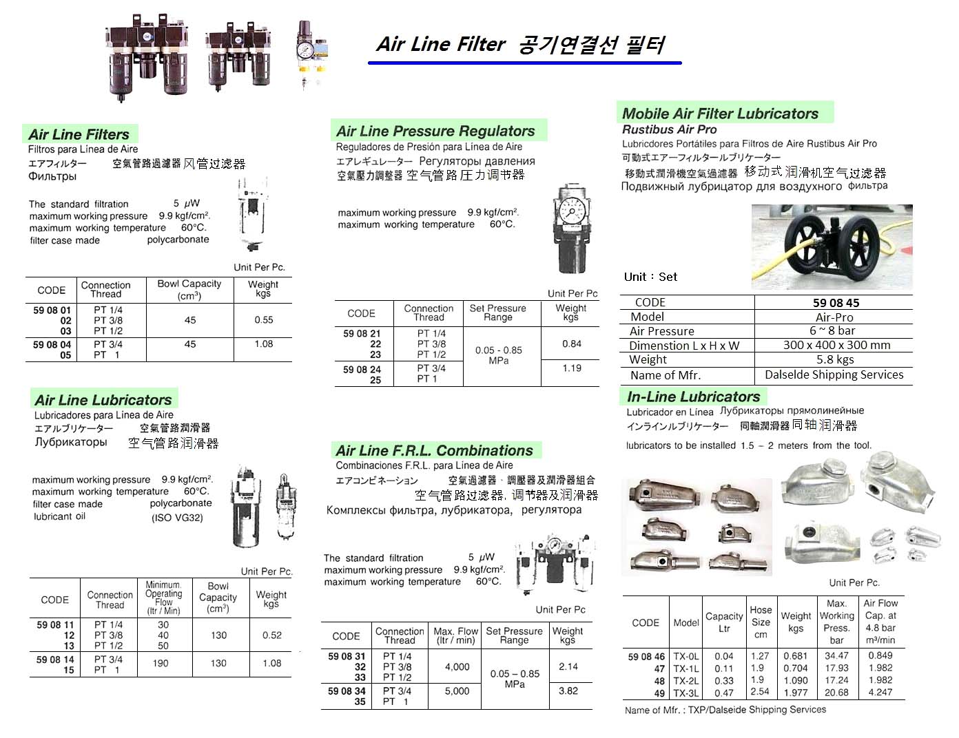 590822-AIR LINE PRESSURE REGULATOR, PT 3/8